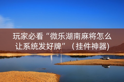 玩家必看“微乐湖南麻将怎么让系统发好牌”（挂件神器)