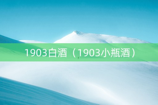 1903白酒（1903小瓶酒）