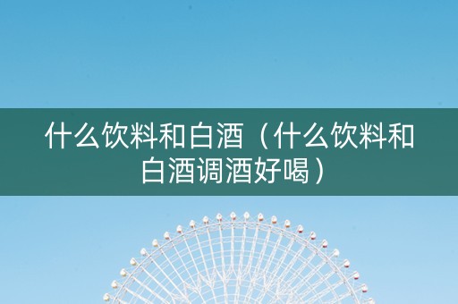 什么饮料和白酒（什么饮料和白酒调酒好喝）