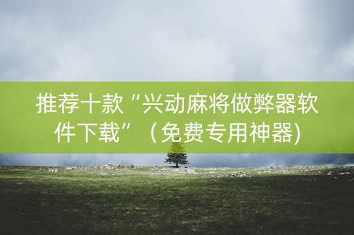 推荐十款“兴动麻将做弊器软件下载”（免费专用神器)