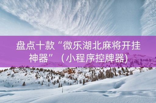 盘点十款“微乐湖北麻将开挂神器”（小程序控牌器)