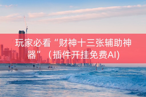 玩家必看“财神十三张辅助神器”（插件开挂免费AI)