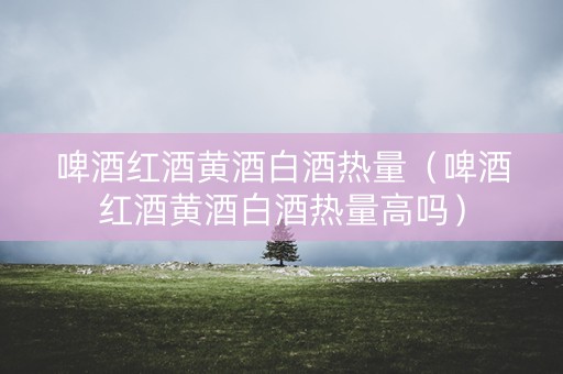 啤酒红酒黄酒白酒热量（啤酒红酒黄酒白酒热量高吗）