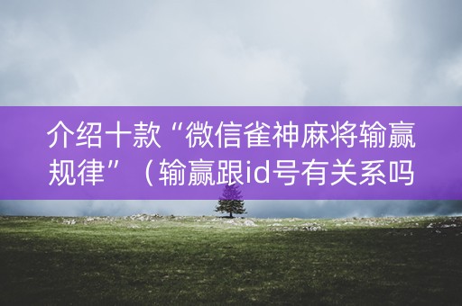 介绍十款“微信雀神麻将输赢规律”（输赢跟id号有关系吗)