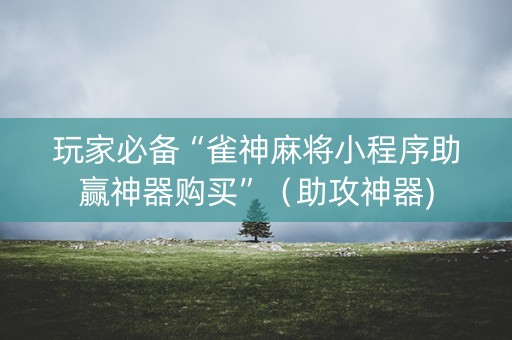 玩家必备“雀神麻将小程序助赢神器购买”（助攻神器)