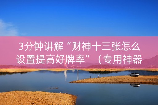 3分钟讲解“财神十三张怎么设置提高好牌率”（专用神器下载)