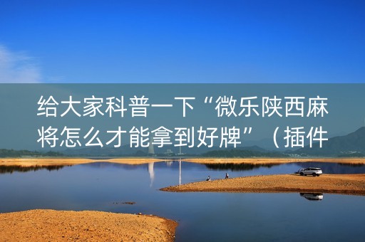 给大家科普一下“微乐陕西麻将怎么才能拿到好牌”（插件开挂免费AI)