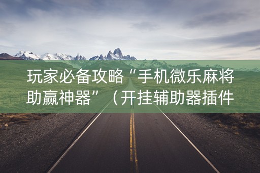 玩家必备攻略“手机微乐麻将助赢神器”（开挂辅助器插件)