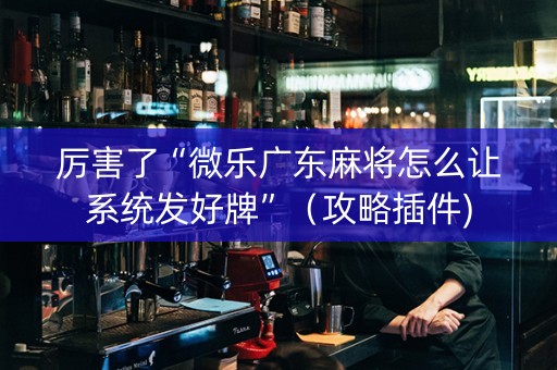 厉害了“微乐广东麻将怎么让系统发好牌”（攻略插件)