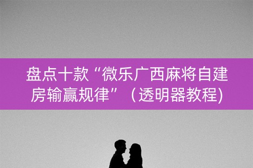 盘点十款“微乐广西麻将自建房输赢规律”（透明器教程)