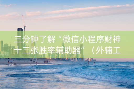 三分钟了解“微信小程序财神十三张胜率辅助器”（外辅工具)