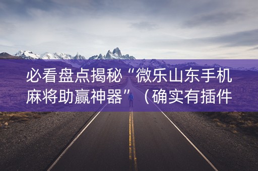 必看盘点揭秘“微乐山东手机麻将助赢神器”（确实有插件吗)
