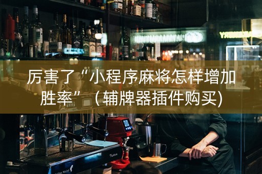 厉害了“小程序麻将怎样增加胜率”（辅牌器插件购买)