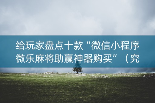 给玩家盘点十款“微信小程序微乐麻将助赢神器购买”（究竟是不是有挂)