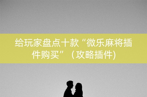 给玩家盘点十款“微乐麻将插件购买”（攻略插件)