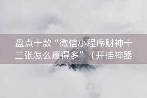 盘点十款“微信小程序财神十三张怎么赢得多”（开挂神器下载)