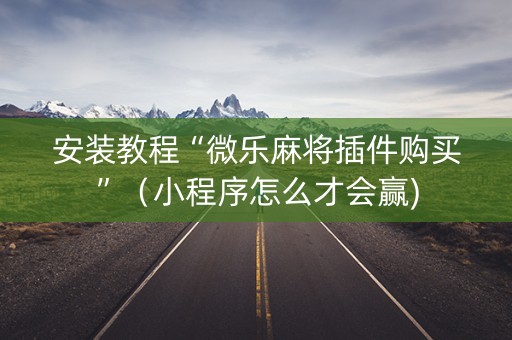 安装教程“微乐麻将插件购买”（小程序怎么才会赢)