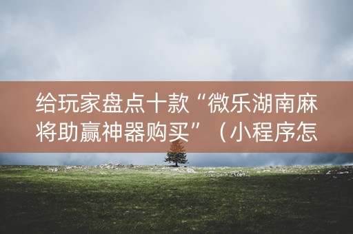给玩家盘点十款“微乐湖南麻将助赢神器购买”（小程序怎么才会赢)