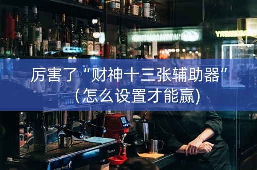 厉害了“财神十三张辅助器”（怎么设置才能赢)