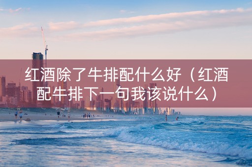 红酒除了牛排配什么好（红酒配牛排下一句我该说什么）
