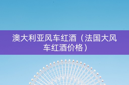 澳大利亚风车红酒（法国大风车红酒价格）