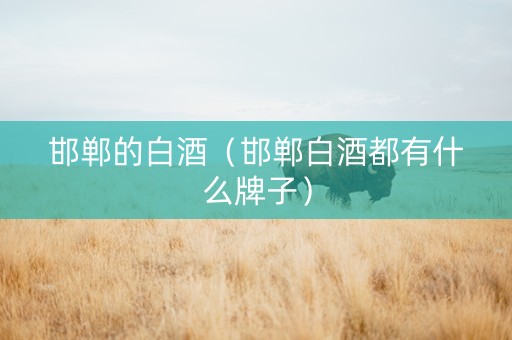 邯郸的白酒（邯郸白酒都有什么牌子）