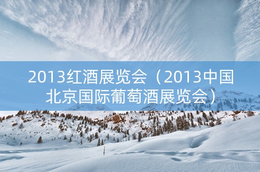 2013红酒展览会（2013中国北京国际葡萄酒展览会）