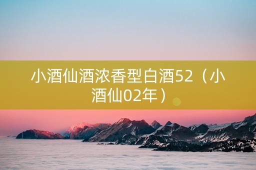 小酒仙酒浓香型白酒52（小酒仙02年）