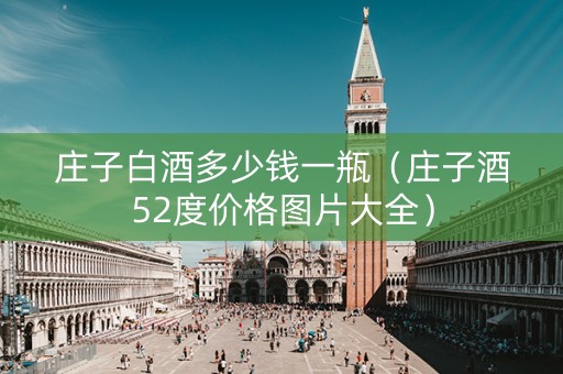 庄子白酒多少钱一瓶（庄子酒52度价格图片大全）