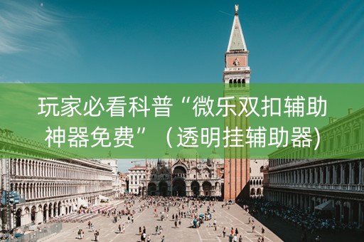 玩家必看科普“微乐双扣辅助神器免费”（透明挂辅助器)