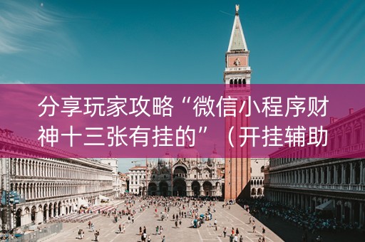 分享玩家攻略“微信小程序财神十三张有挂的”（开挂辅助器插件)