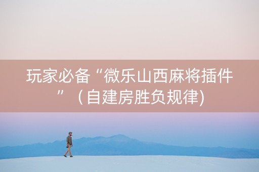 玩家必备“微乐山西麻将插件”（自建房胜负规律)