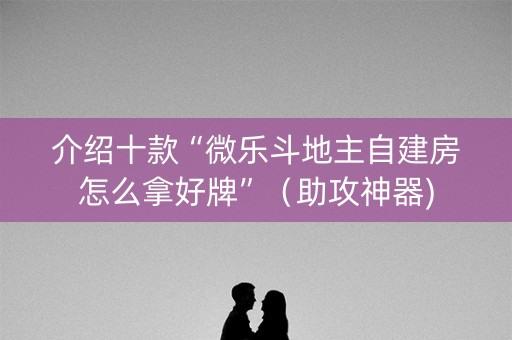 介绍十款“微乐斗地主自建房怎么拿好牌”（助攻神器)