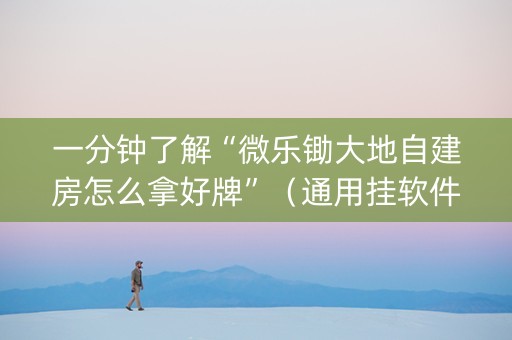 一分钟了解“微乐锄大地自建房怎么拿好牌”（通用挂软件多少钱)