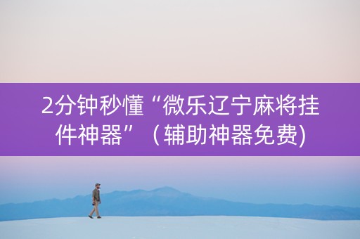 2分钟秒懂“微乐辽宁麻将挂件神器”（辅助神器免费)