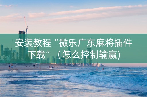 安装教程“微乐广东麻将插件下载”（怎么控制输赢)