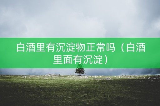 白酒里有沉淀物正常吗（白酒里面有沉淀）