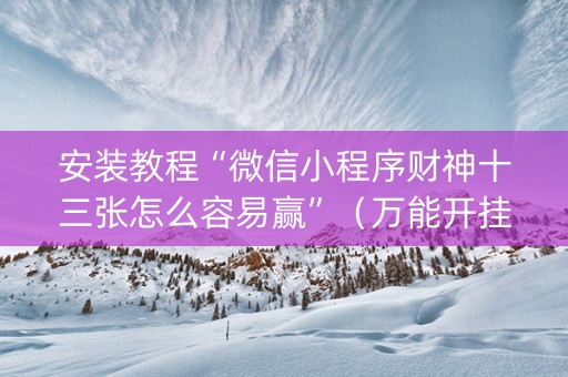 安装教程“微信小程序财神十三张怎么容易赢”（万能开挂神器)