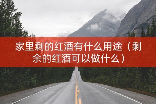 家里剩的红酒有什么用途（剩余的红酒可以做什么）