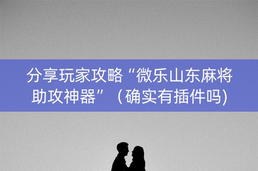 分享玩家攻略“微乐山东麻将助攻神器”（确实有插件吗)
