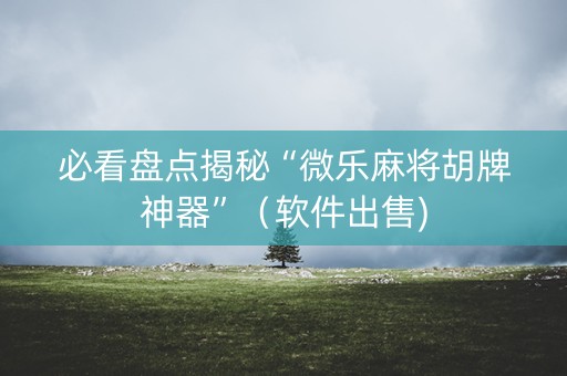 必看盘点揭秘“微乐麻将胡牌神器”（软件出售)