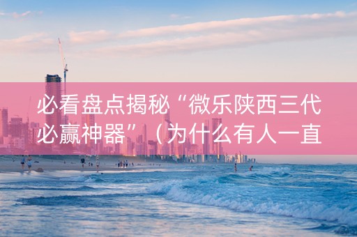 必看盘点揭秘“微乐陕西三代必赢神器”（为什么有人一直赢)