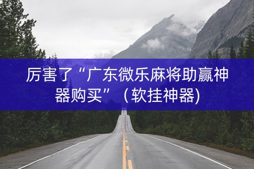 厉害了“广东微乐麻将助赢神器购买”（软挂神器)
