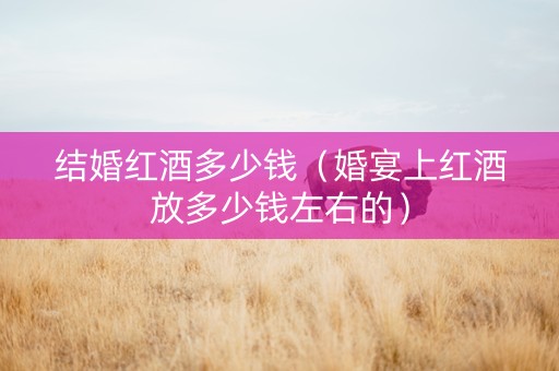 结婚红酒多少钱（婚宴上红酒放多少钱左右的）