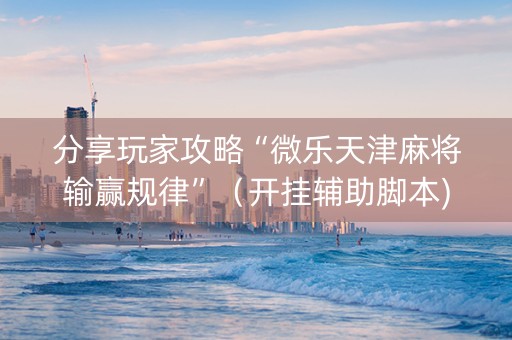 分享玩家攻略“微乐天津麻将输赢规律”（开挂辅助脚本)