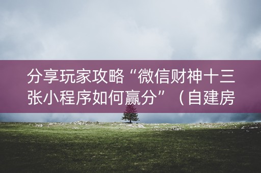 分享玩家攻略“微信财神十三张小程序如何赢分”（自建房怎么赢)
