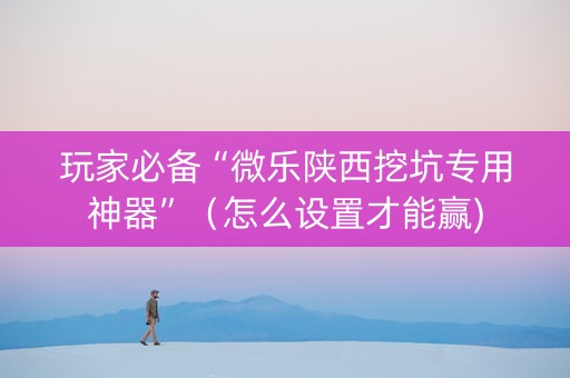 玩家必备“微乐陕西挖坑专用神器”（怎么设置才能赢)