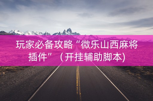 玩家必备攻略“微乐山西麻将插件”（开挂辅助脚本)