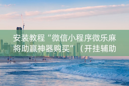 安装教程“微信小程序微乐麻将助赢神器购买”（开挂辅助器脚本)