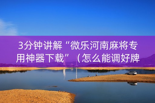 3分钟讲解“微乐河南麻将专用神器下载”（怎么能调好牌)